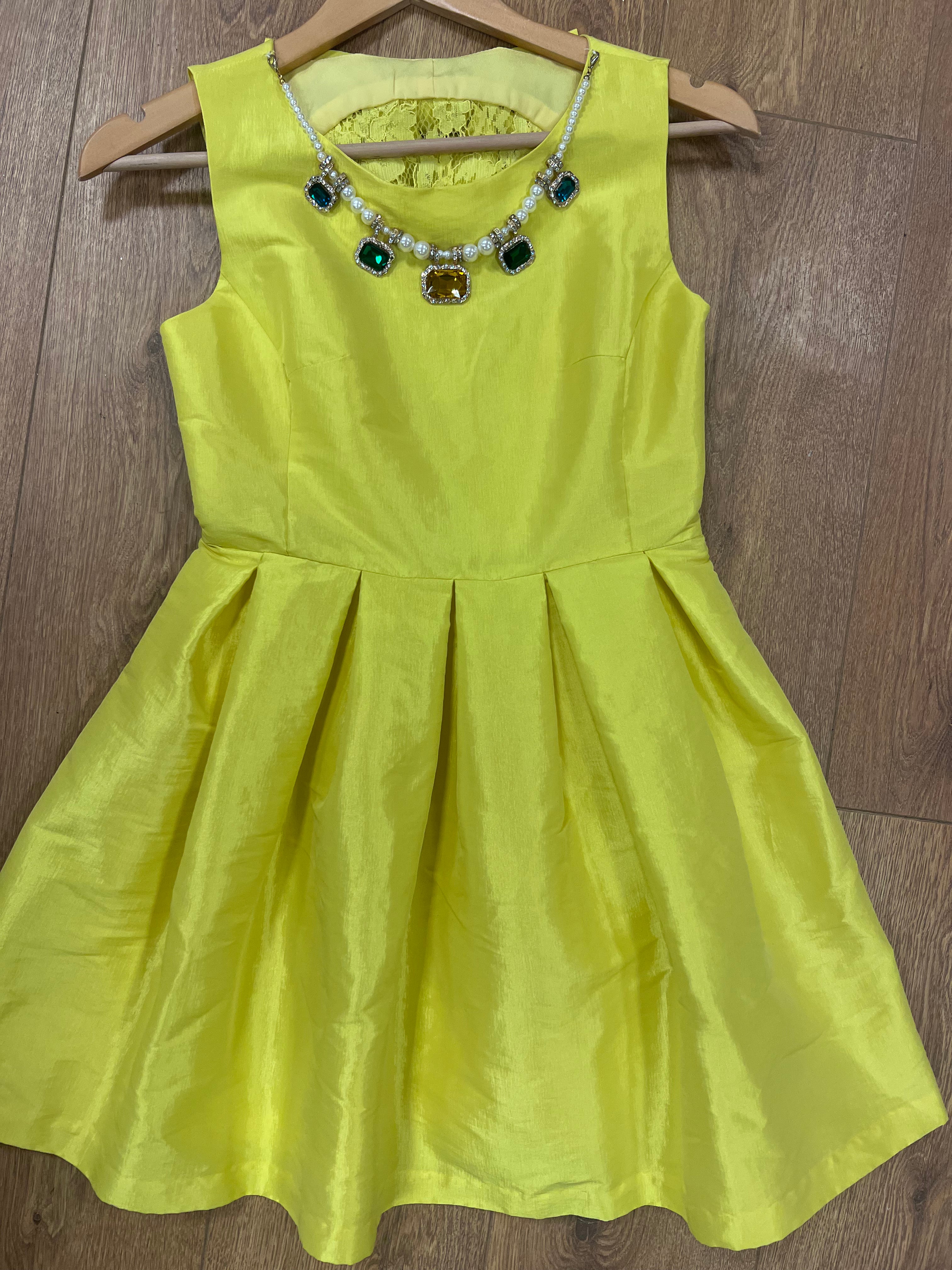 14-15years Yellow Dress