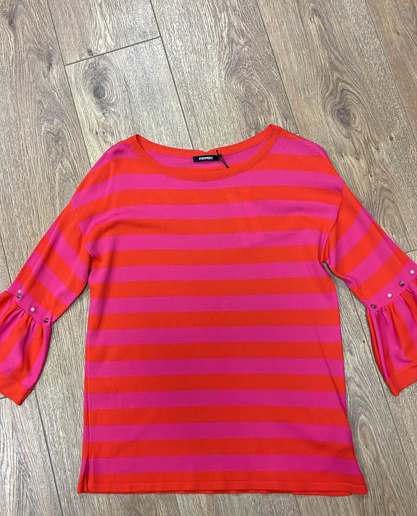 Pisonero pink and red jumper